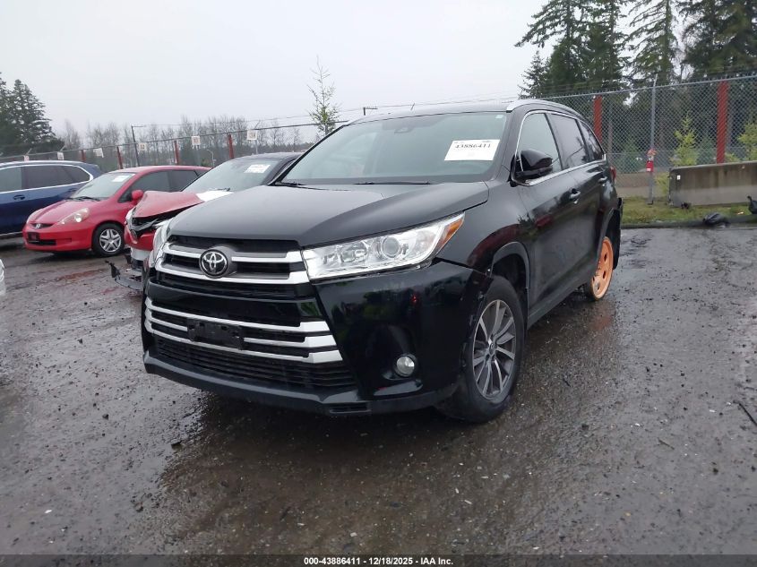 2019 Toyota Highlander Xle VIN: 5TDJZRFH4KS593261 Lot: 43886411