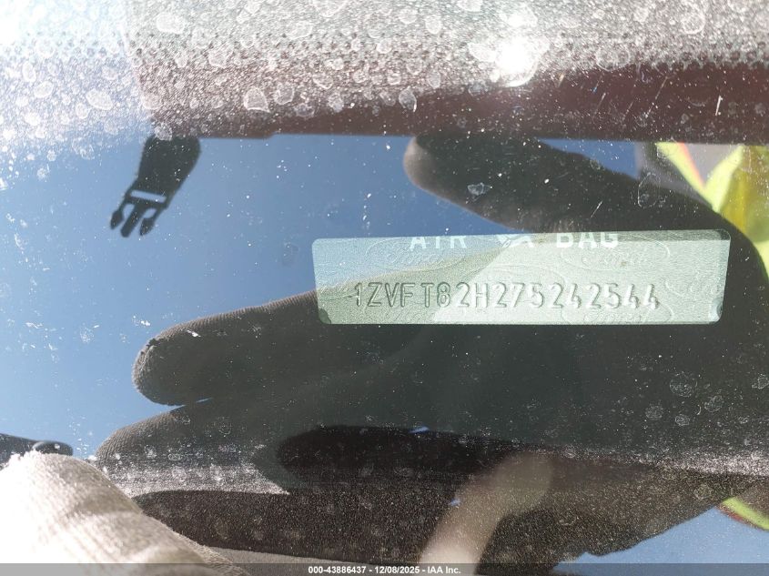 2007 Ford Mustang Gt Deluxe/Gt Premium VIN: 1ZVFT82H275242544 Lot: 43886437