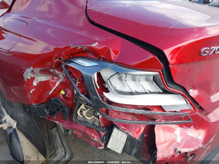 2019 Genesis G70 2.0T Advanced VIN: KMTG44LA6KU034262 Lot: 43886491