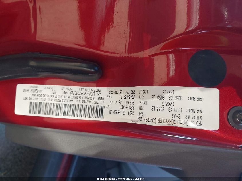 2006 Jeep Commander VIN: 1J8HH48N36C253719 Lot: 43886684