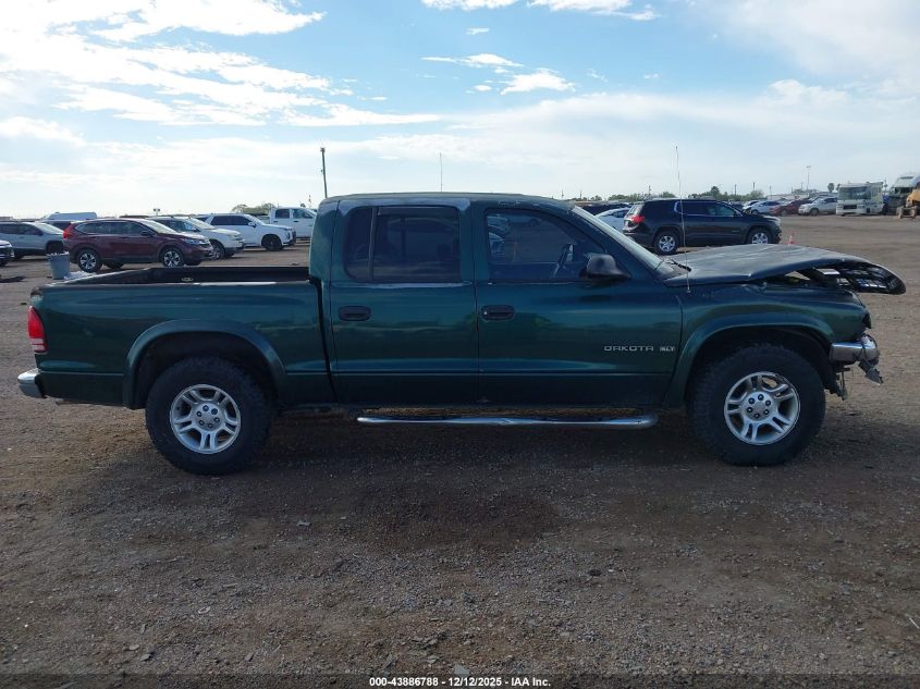2002 Dodge Dakota Slt VIN: 1B7HL48N42S619239 Lot: 43886788