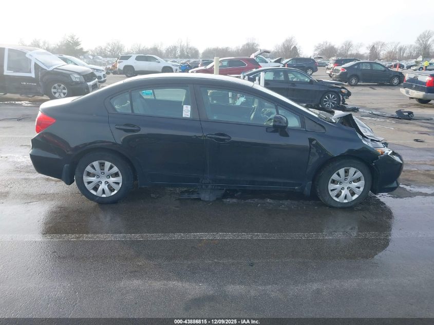 2012 Honda Civic Lx VIN: 19XFB2F53CE081770 Lot: 43886815