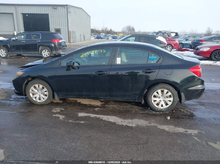 2012 Honda Civic Lx VIN: 19XFB2F53CE081770 Lot: 43886815