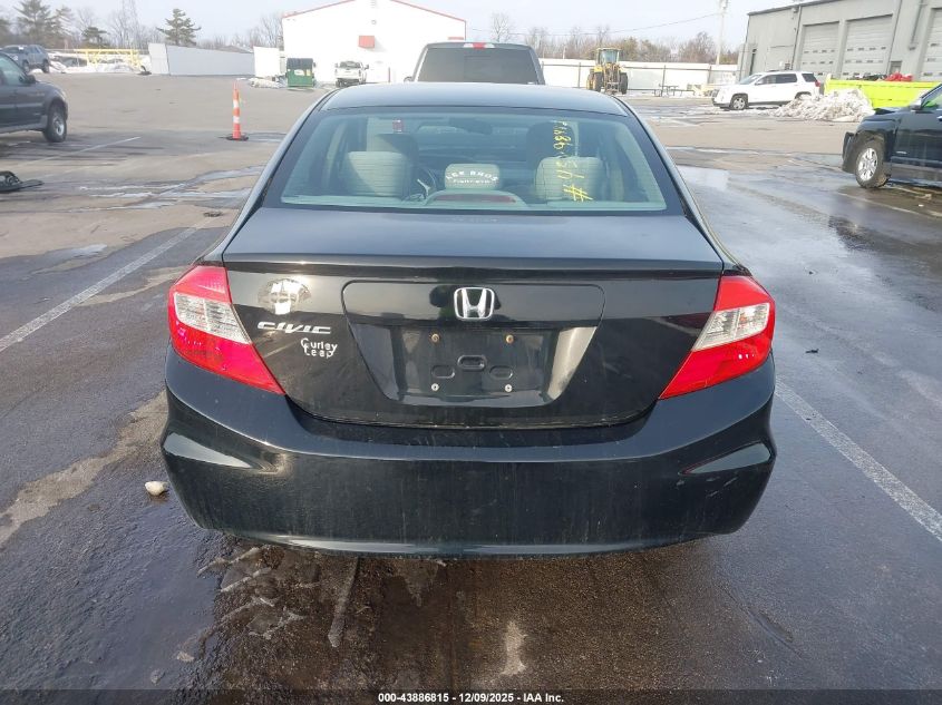 2012 Honda Civic Lx VIN: 19XFB2F53CE081770 Lot: 43886815