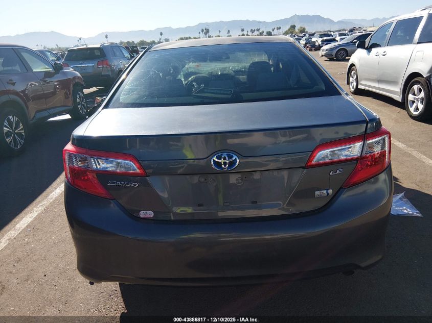 2012 Toyota Camry Hybrid Le VIN: 4T1BD1FK2CU009254 Lot: 43886817