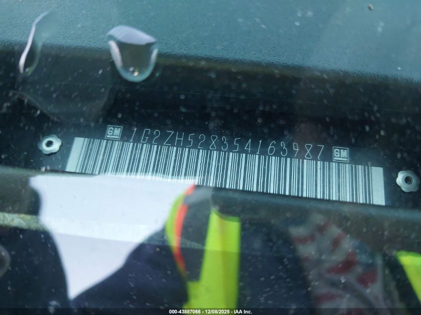 2005 Pontiac G6 Gt VIN: 1G2ZH528354163987 Lot: 43887066