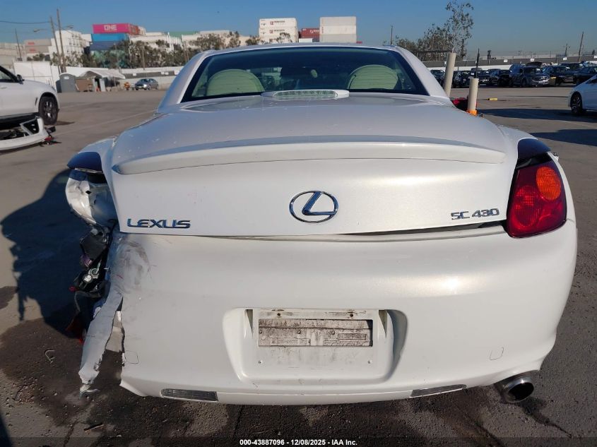 2002 Lexus Sc 430 VIN: JTHFN48Y120025178 Lot: 43887096