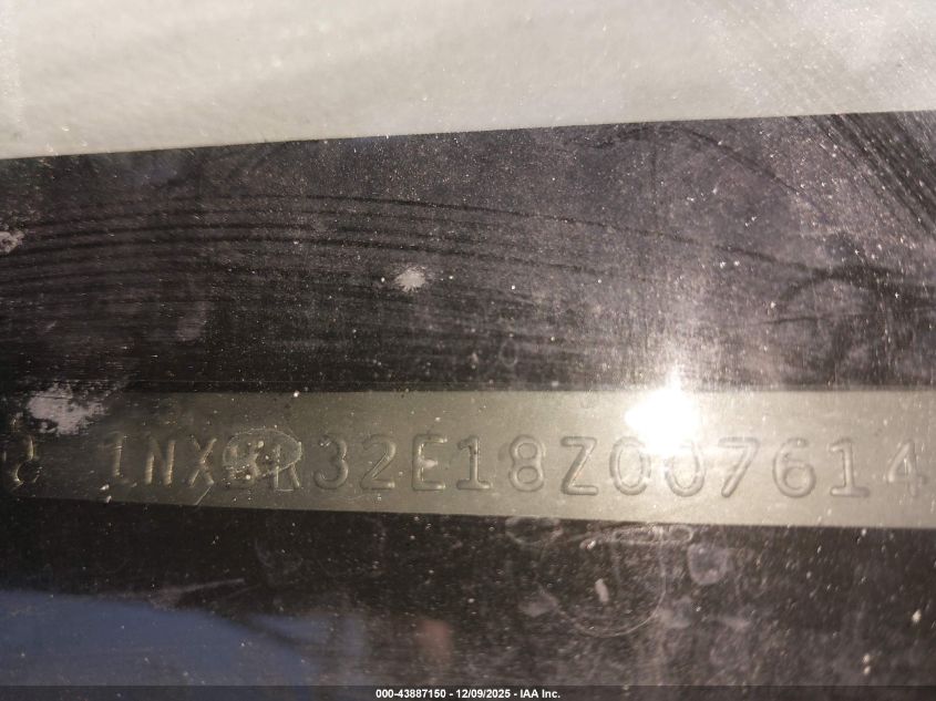 2008 Toyota Corolla Ce VIN: 1NXBR32E18Z007614 Lot: 43887150