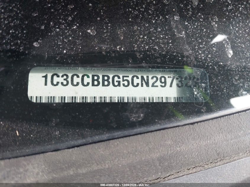 2012 Chrysler 200 Touring VIN: 1C3CCBBG5CN297322 Lot: 43887320