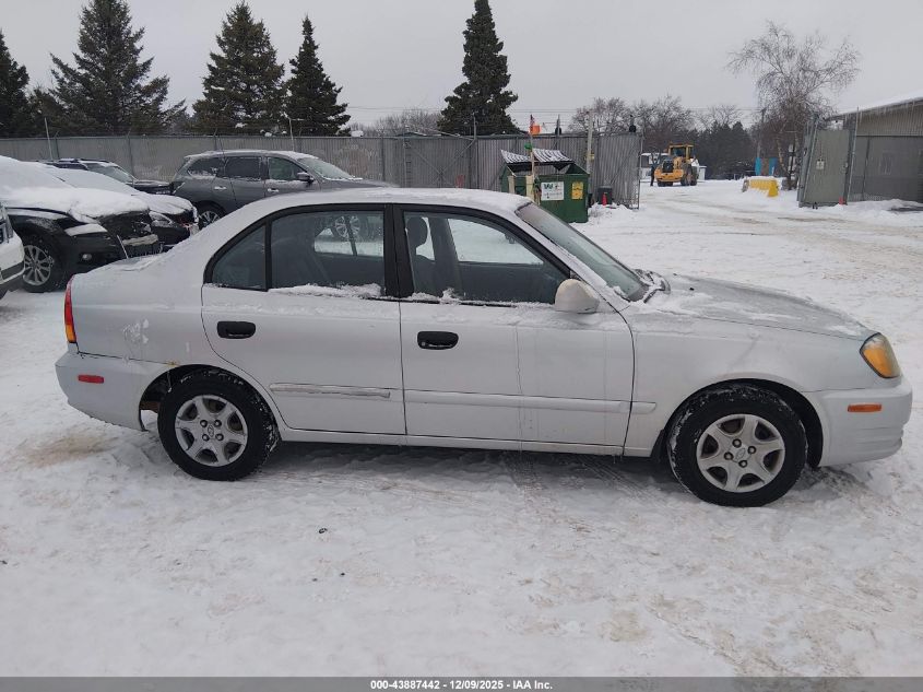 2003 Hyundai Accent Gl VIN: KMHCG45C83U495639 Lot: 43887442