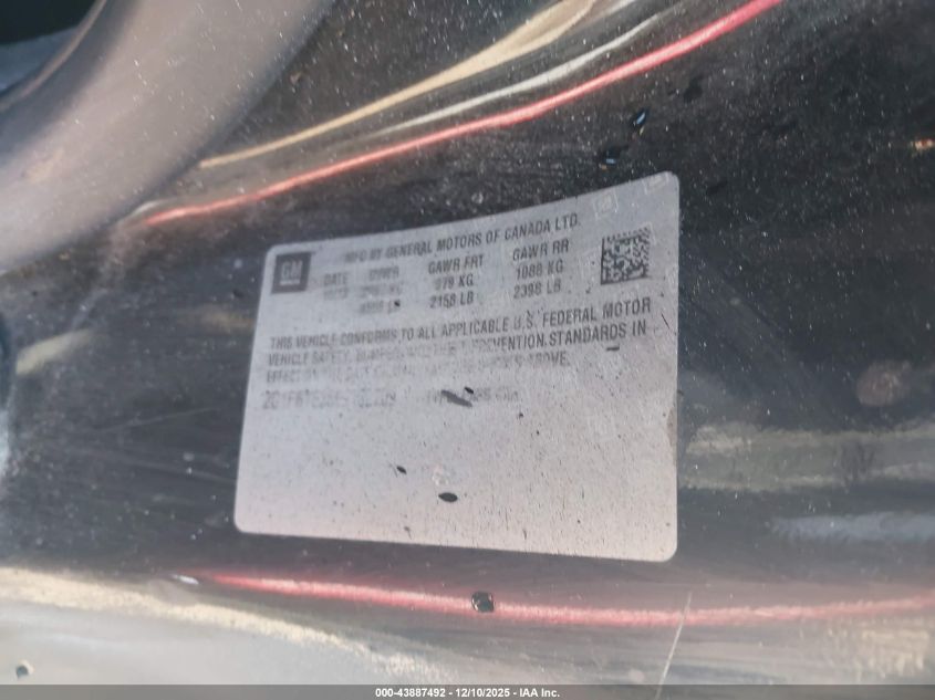 2014 Chevrolet Camaro 1Lt VIN: 2G1FB1E36E9182709 Lot: 43887492