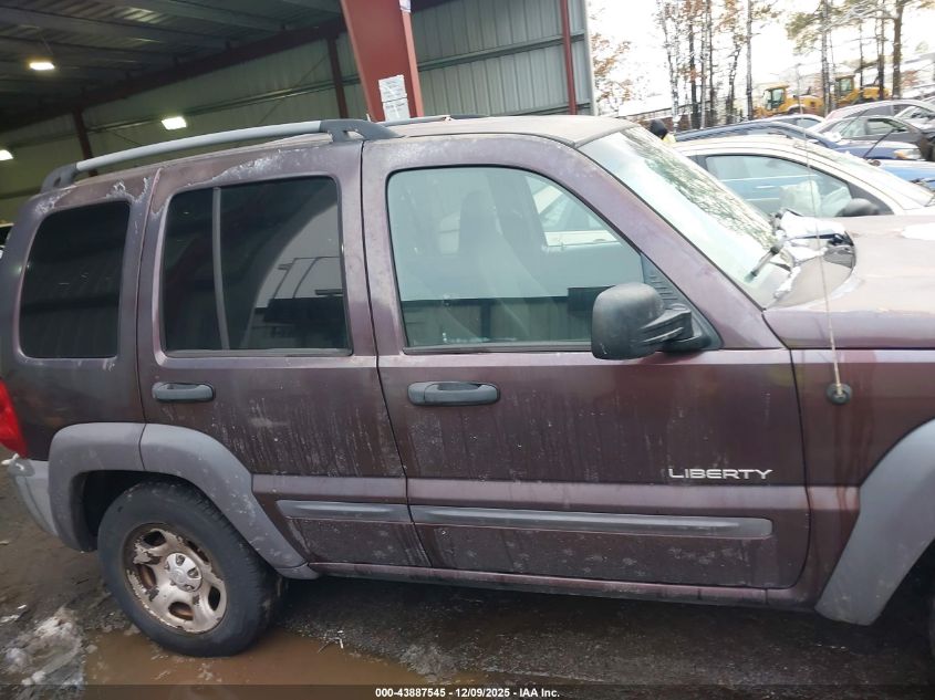 2004 Jeep Liberty Sport VIN: 1J4GK48K84W256048 Lot: 43887545