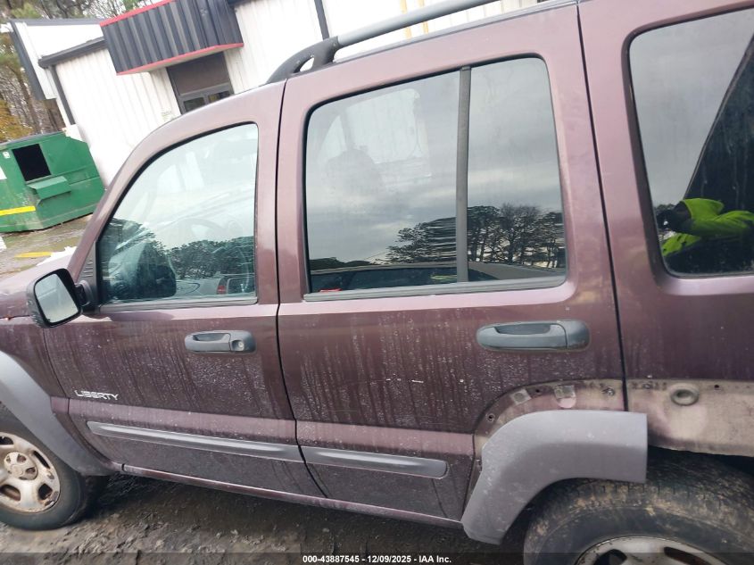 2004 Jeep Liberty Sport VIN: 1J4GK48K84W256048 Lot: 43887545