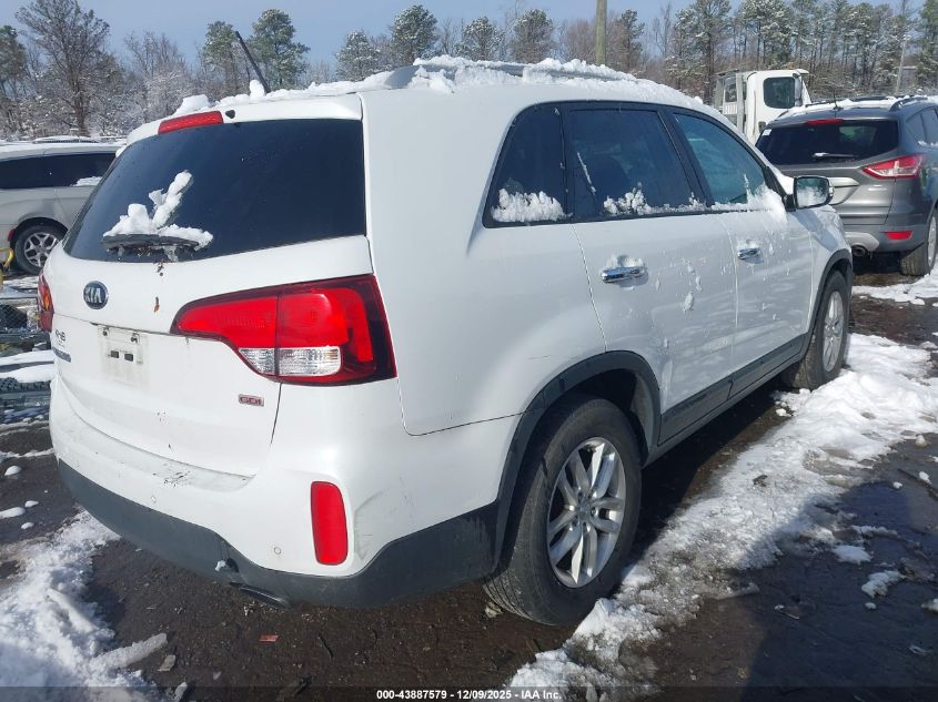 2015 Kia Sorento Lx VIN: 5XYKT4A63FG657579 Lot: 43887579