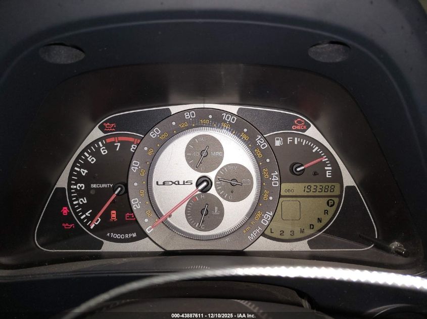 2004 Lexus Is 300 VIN: JTHBD192540089334 Lot: 43887611