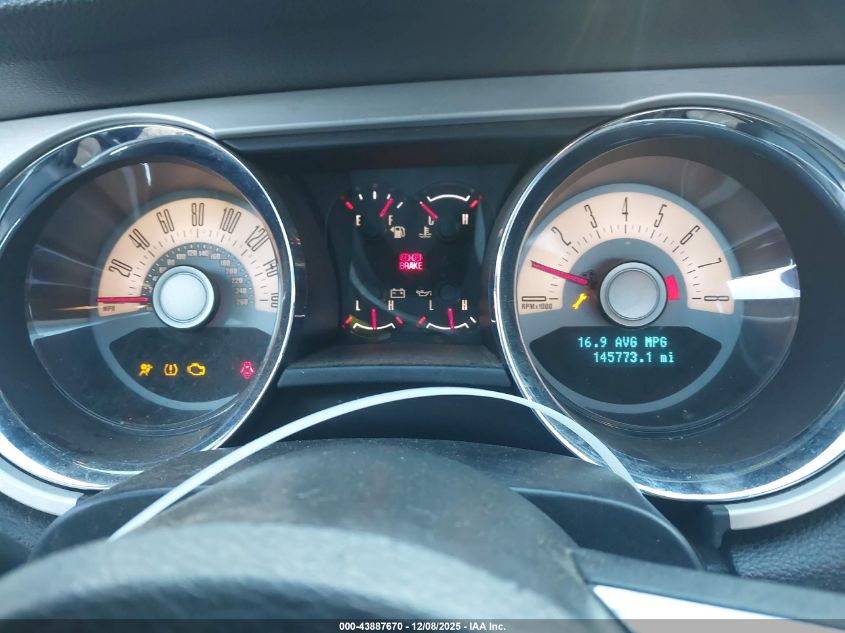 2012 Ford Mustang V6 Premium VIN: 1ZVBP8AM0C5287350 Lot: 43887670