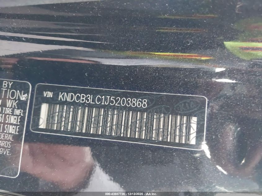 2018 Kia Niro Fe VIN: KNDCB3LC1J5203868 Lot: 43887736