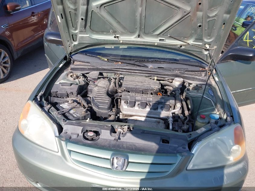 2003 Honda Civic Lx VIN: 1HGES16513L035501 Lot: 43887738