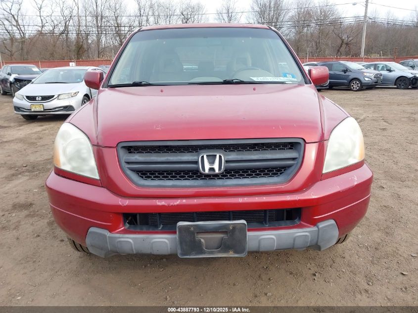 2005 Honda Pilot Ex-L VIN: 5FNYF18595B043199 Lot: 43887793