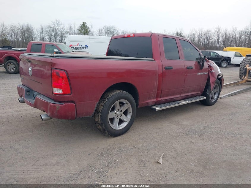 Vin: 1c6rd6ft7cs282105, lot: 44383499, ram 1500 st 20124