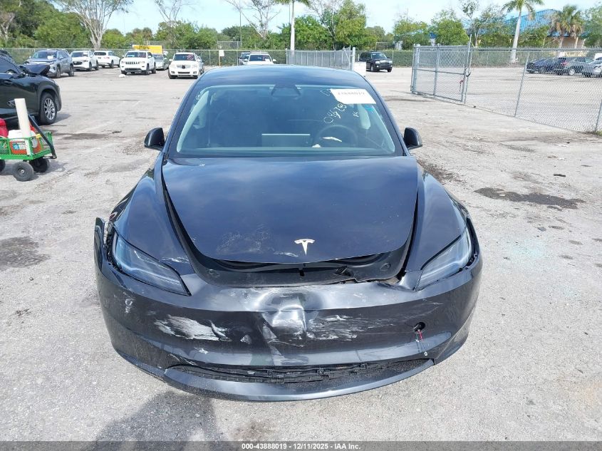 2025 Tesla Model 3 Long Range Rear-Wheel Drive/Standard Rear-Wheel Drive VIN: 5YJ3E1EA6SF046281 Lot: 43888019