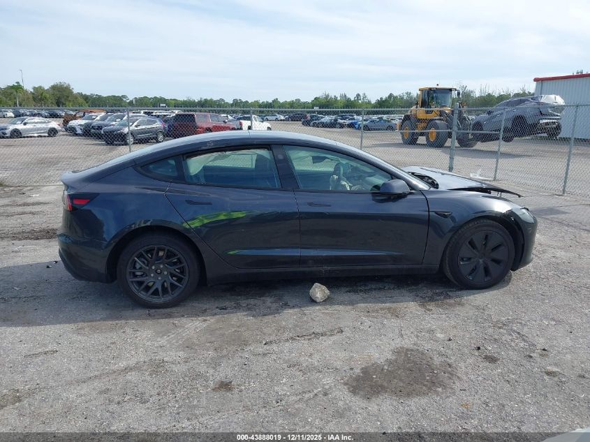2025 Tesla Model 3 Long Range Rear-Wheel Drive/Standard Rear-Wheel Drive VIN: 5YJ3E1EA6SF046281 Lot: 43888019