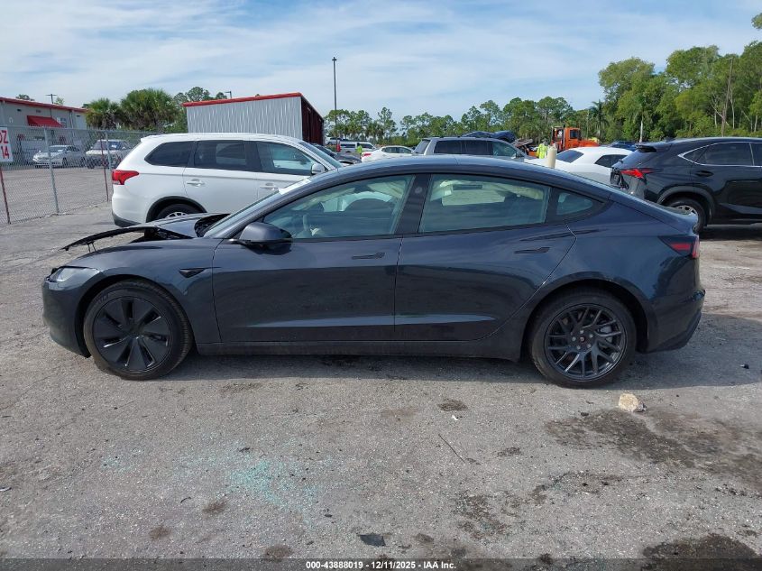 2025 Tesla Model 3 Long Range Rear-Wheel Drive/Standard Rear-Wheel Drive VIN: 5YJ3E1EA6SF046281 Lot: 43888019