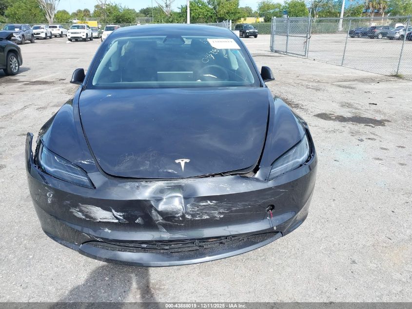 2025 Tesla Model 3 Long Range Rear-Wheel Drive/Standard Rear-Wheel Drive VIN: 5YJ3E1EA6SF046281 Lot: 43888019