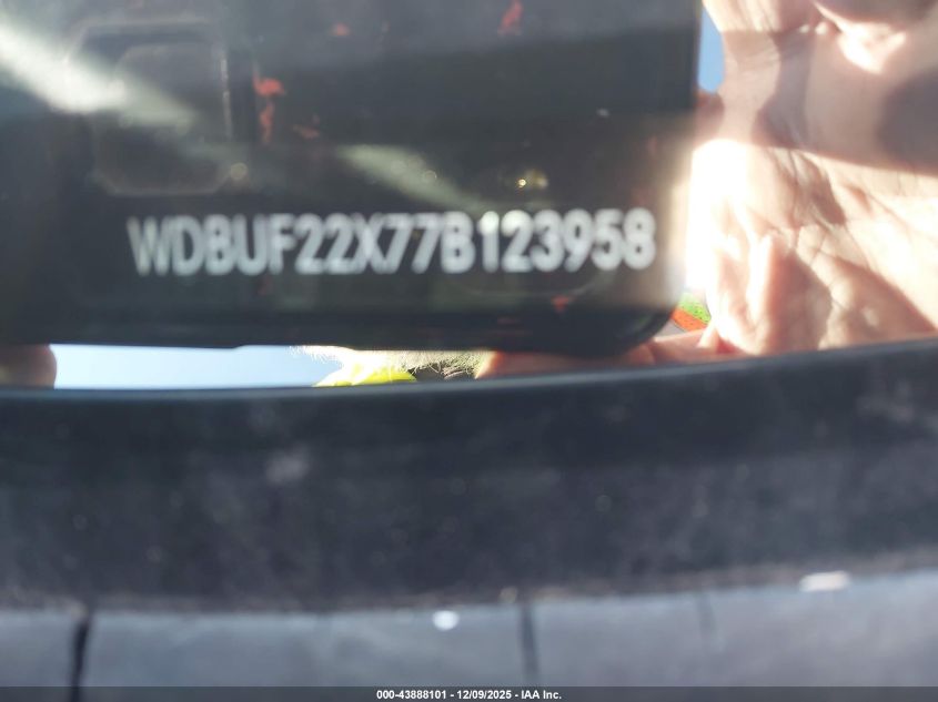 2007 Mercedes-Benz E 320 Bluetec VIN: WDBUF22X77B123958 Lot: 43888101