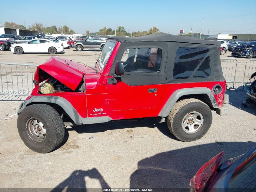 2004 Jeep Wrangler Se VIN: 1J4FA29134P701752 Lot: 43888199