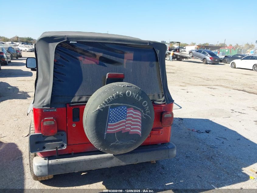 2004 Jeep Wrangler Se VIN: 1J4FA29134P701752 Lot: 43888199