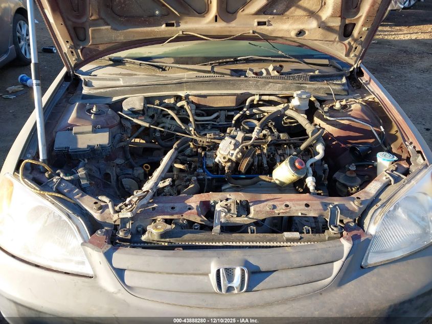 2003 Honda Civic Lx VIN: 2HGES16543H545046 Lot: 43888280