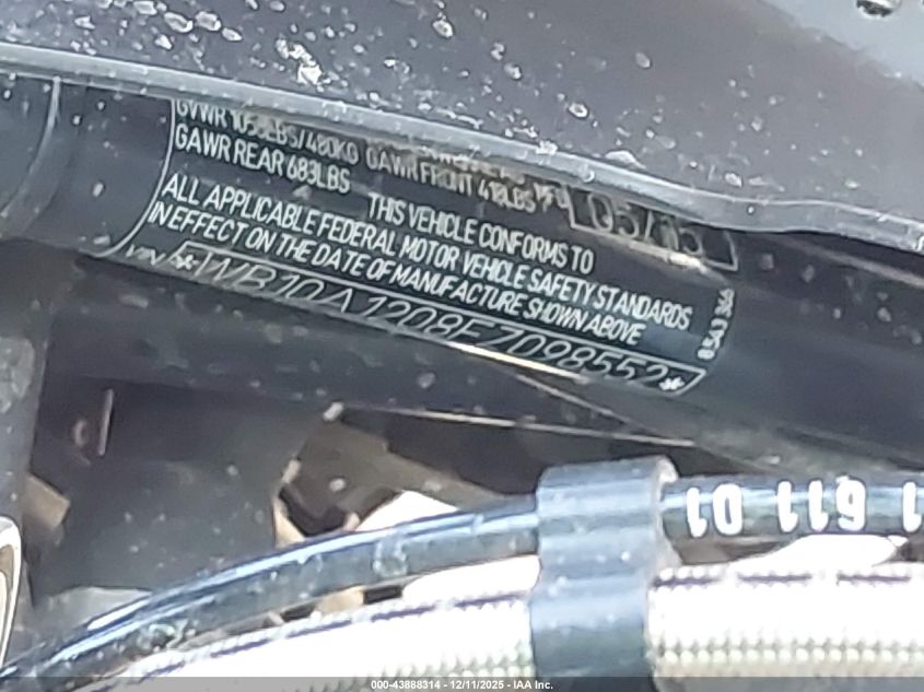 2015 BMW R1200 Gs Adventure VIN: WB10A1208FZ098552 Lot: 43888314