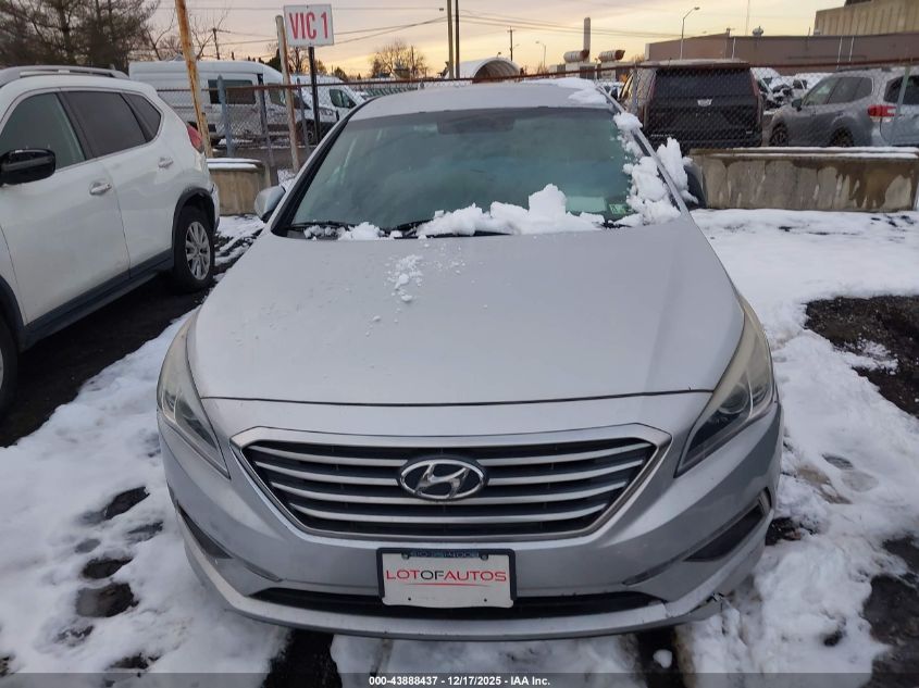 2015 Hyundai Sonata Se VIN: 5NPE24AF2FH196741 Lot: 43888437