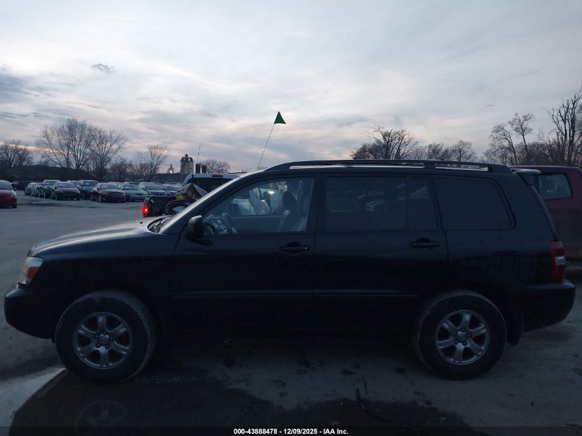 2007 Toyota Highlander V6 VIN: JTEEP21A770214834 Lot: 43888478