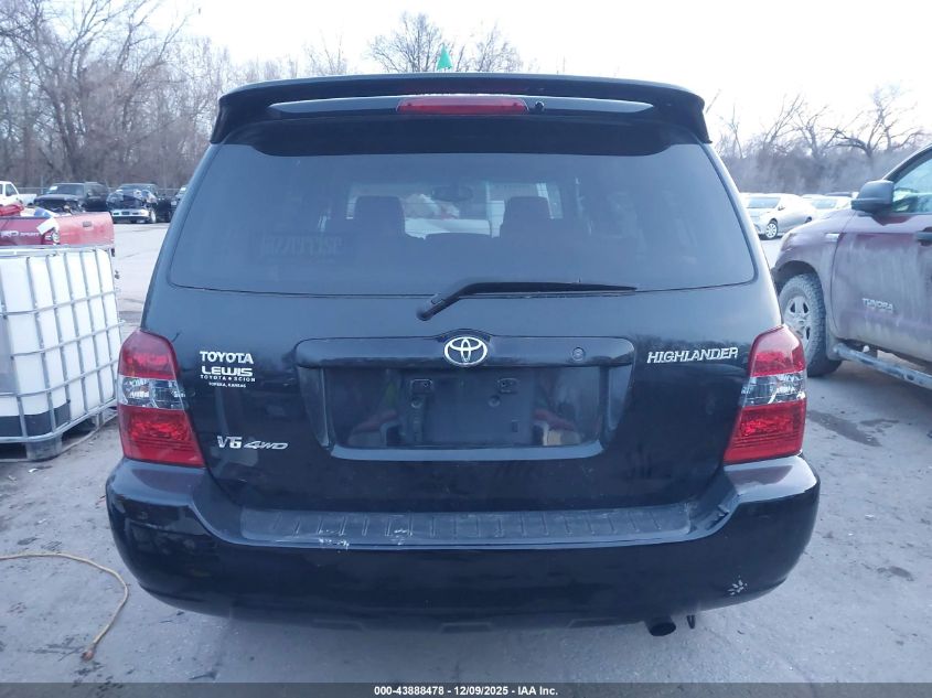 2007 Toyota Highlander V6 VIN: JTEEP21A770214834 Lot: 43888478