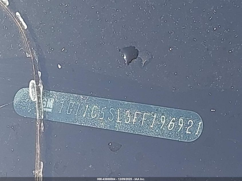 2015 Chevrolet Malibu 1Lt VIN: 1G11C5SL3FF196921 Lot: 43888584