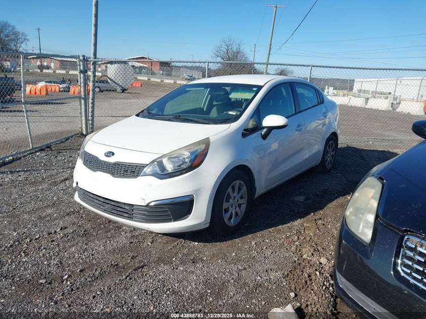 Vin: knadm4a39g6637088, lot: 44384341, kia rio lx 20162