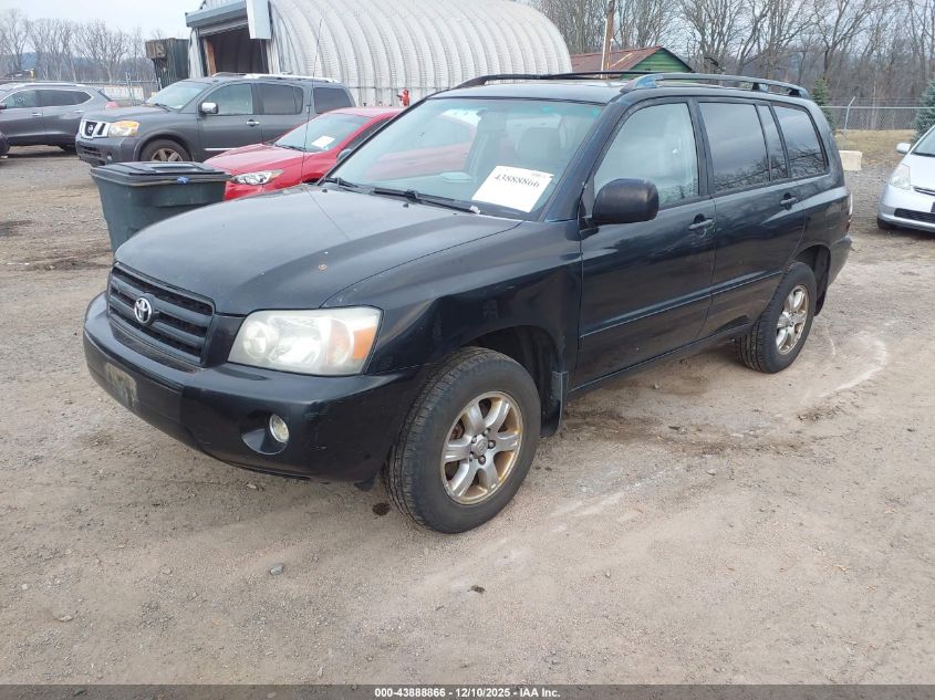 2006 Toyota Highlander V6 VIN: JTEEP21A560145981 Lot: 43888866