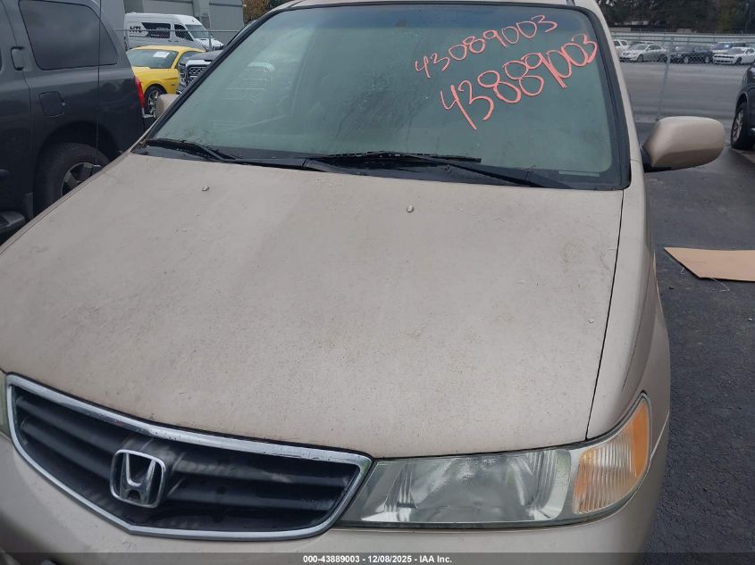 2002 Honda Odyssey Ex-L VIN: 5FNRL18092B029848 Lot: 43889003