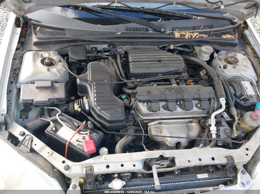 2001 Honda Civic Ex VIN: 1HGES267X1L058859 Lot: 43889035