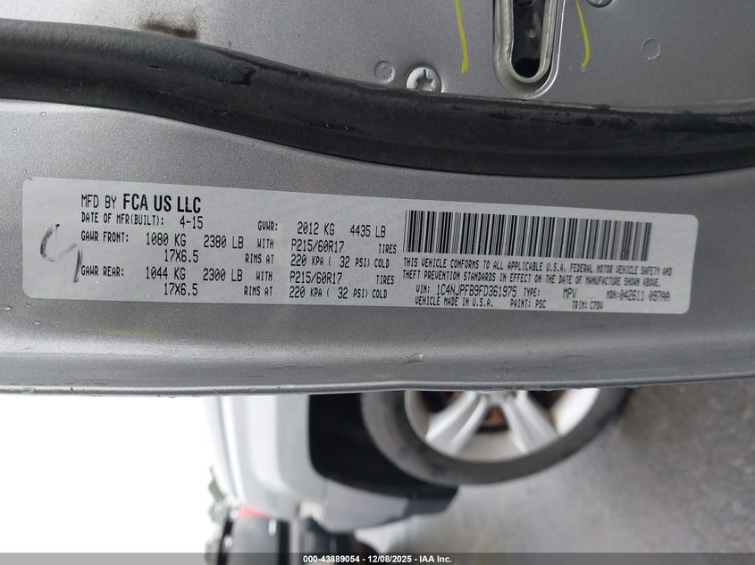 1C4NJPFB9FD361975 2015 JEEP LIBERTY (PATRIOT) photo no. 9