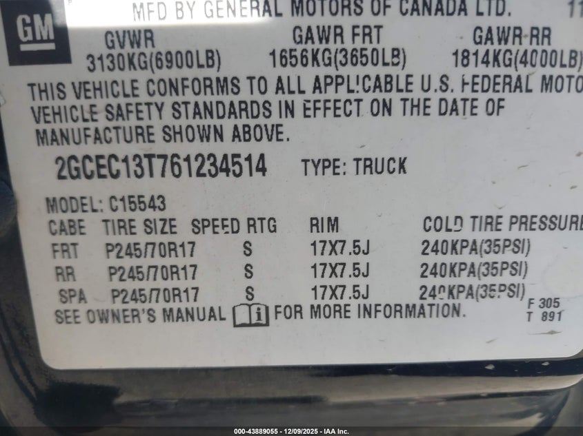 2GCEC13T761234514 2006 CHEVROLET SILVERADO photo no. 9