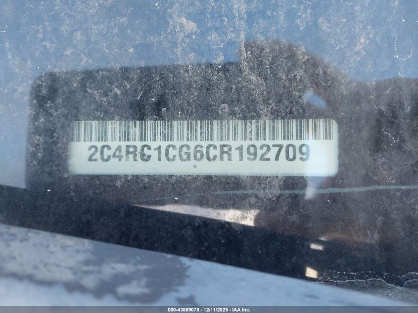 2012 Chrysler Town & Country Touring-L VIN: 2C4RC1CG6CR192709 Lot: 43889078