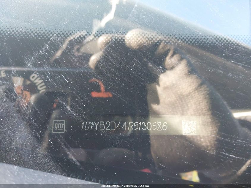 2024 Chevrolet Corvette Stingray VIN: 1G1YB2D44R5130586 Lot: 43889134