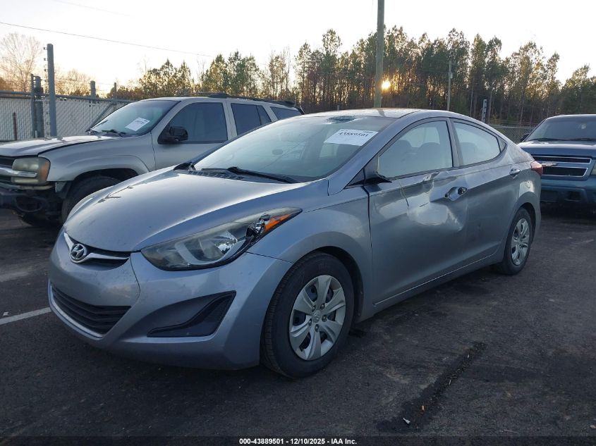 2016 Hyundai Elantra Se VIN: 5NPDH4AE4GH741518 Lot: 43889501