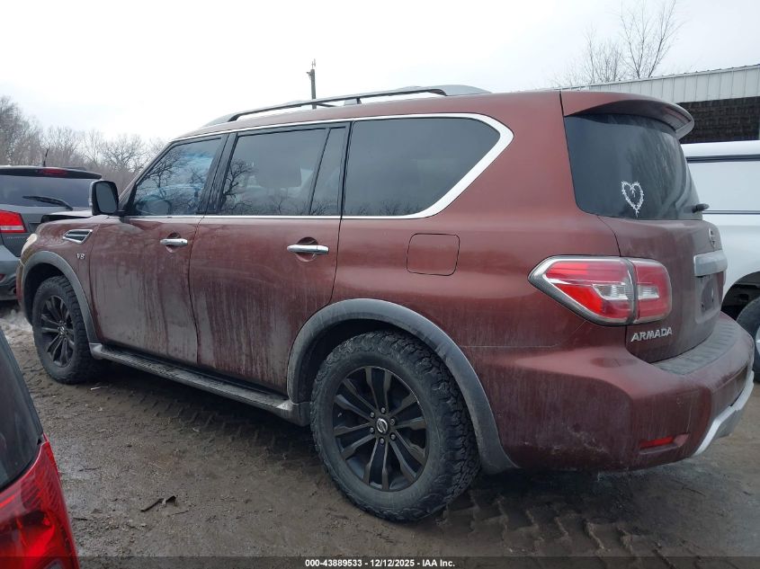 2017 Nissan Armada Platinum VIN: JN8AY2NE9H9705355 Lot: 43889533
