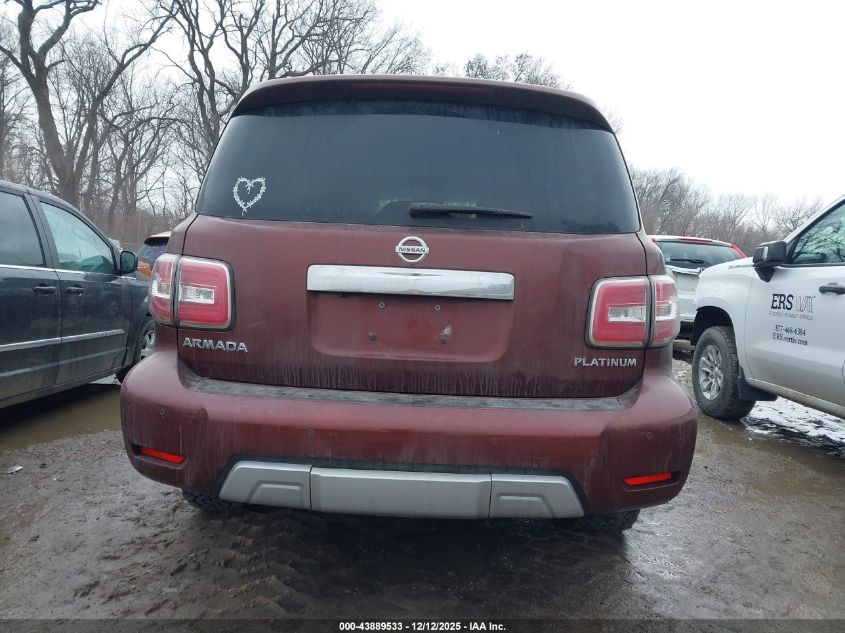 2017 Nissan Armada Platinum VIN: JN8AY2NE9H9705355 Lot: 43889533