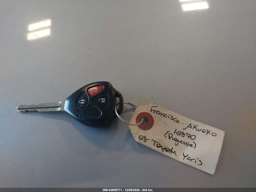 2008 Toyota Yaris VIN: JTDBT923581290379 Lot: 43889771