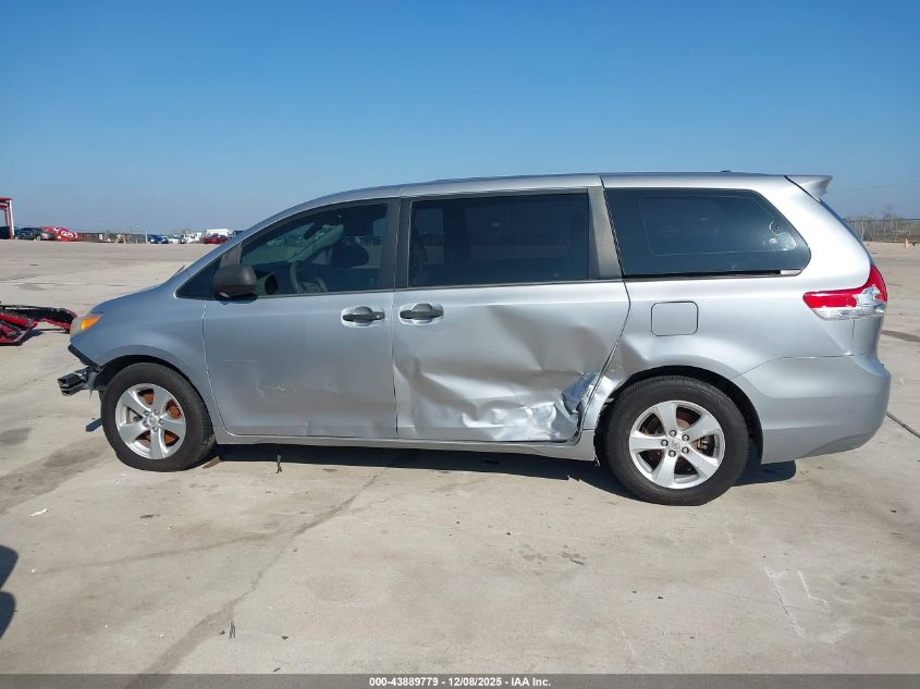 2013 Toyota Sienna L V6 7 Passenger VIN: 5TDZK3DC1DS389841 Lot: 43889779
